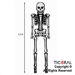 GLOBO METALIZADO HALLOWEEN SKELETON 250 CM (U2504-02)
